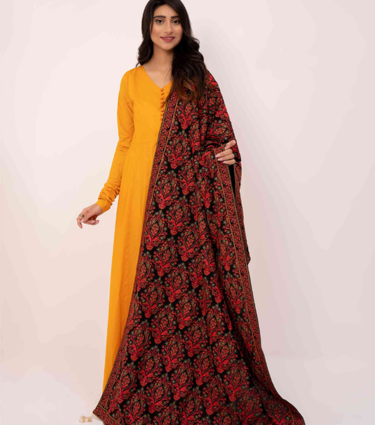 Micro 9000 Velvet Embroidered Shawl