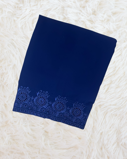 Pure Korean  Chiffon Kavia &  Embroidery   Elegance