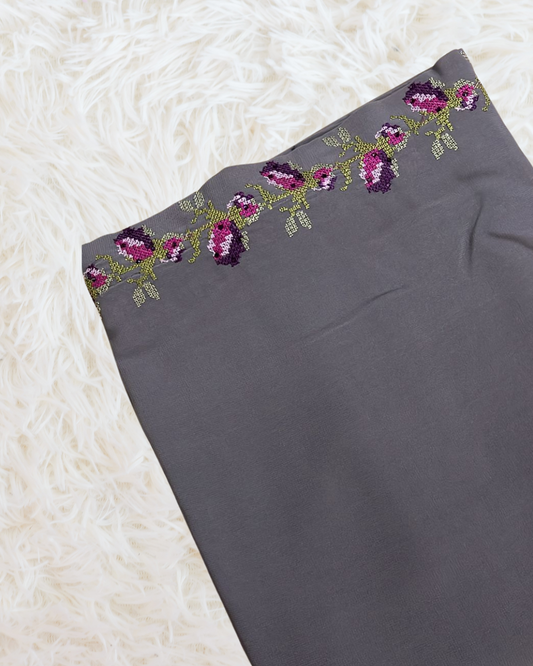 Pure Korean  Chiffon Embroidery Elegance