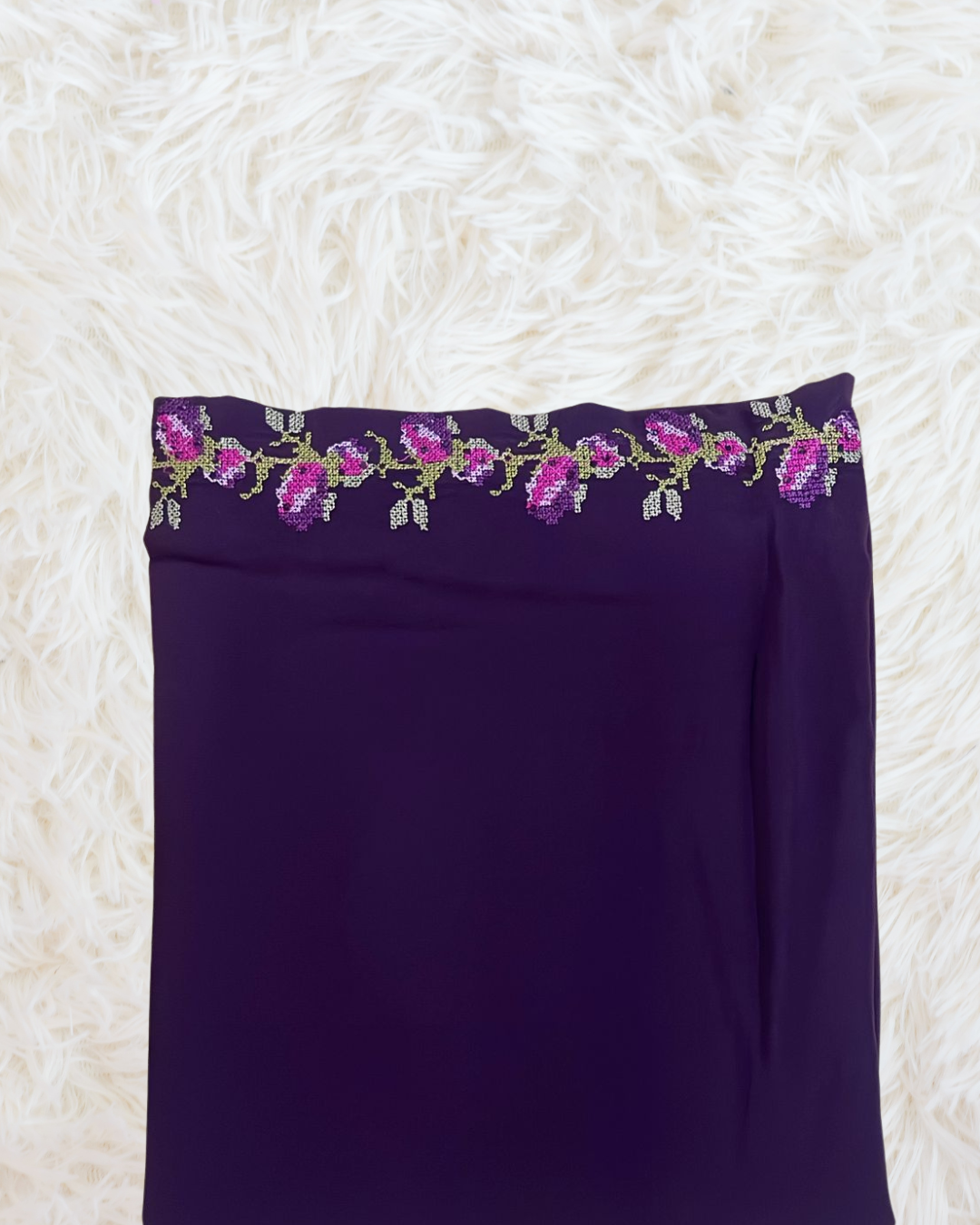 Pure Korean  Chiffon Embroidery Elegance