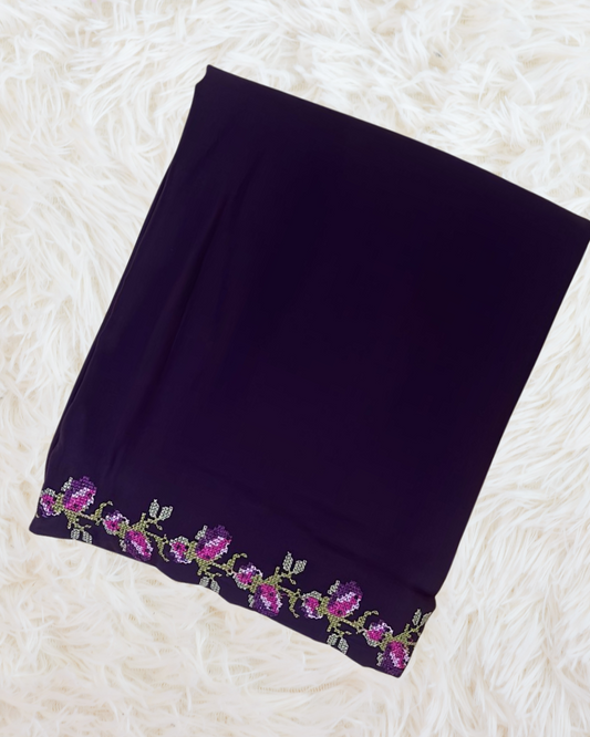 Pure Korean  Chiffon Embroidery Elegance