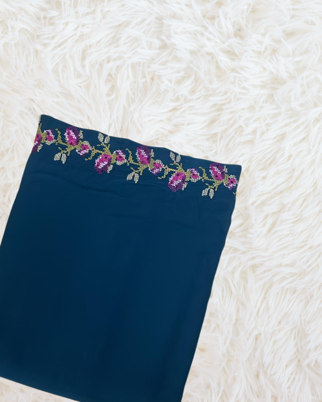 Pure Korean  Chiffon Embroidery Elegance