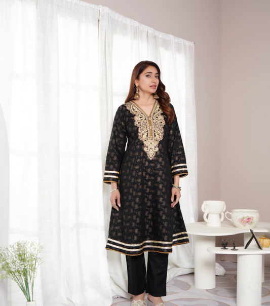 Naksh Stitched Embroidered Suit