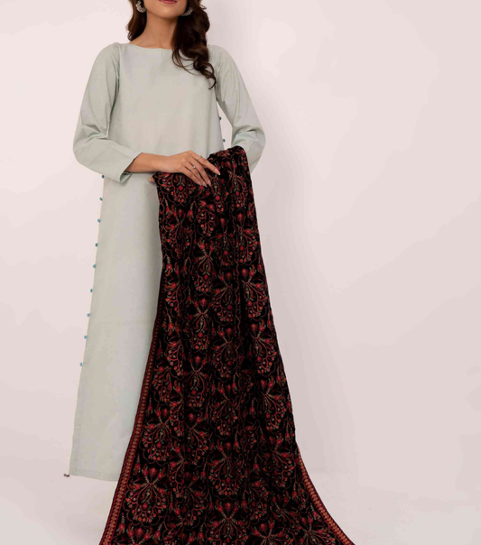 Micro 9000 Velvet Embroidered Shawl