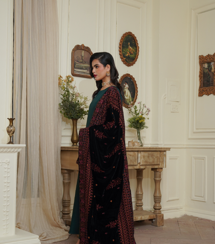 Velvet Embroidered Shawls