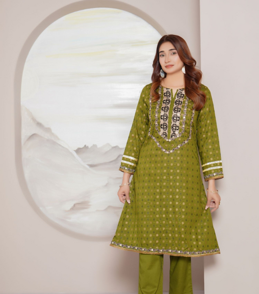 Naksh Stitched Embroidered Suit