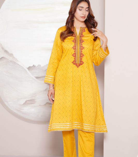 Naksh Stitched Embroidered Suit