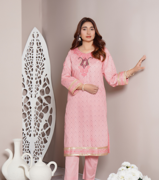 Naksh Stitched Embroidered Suit