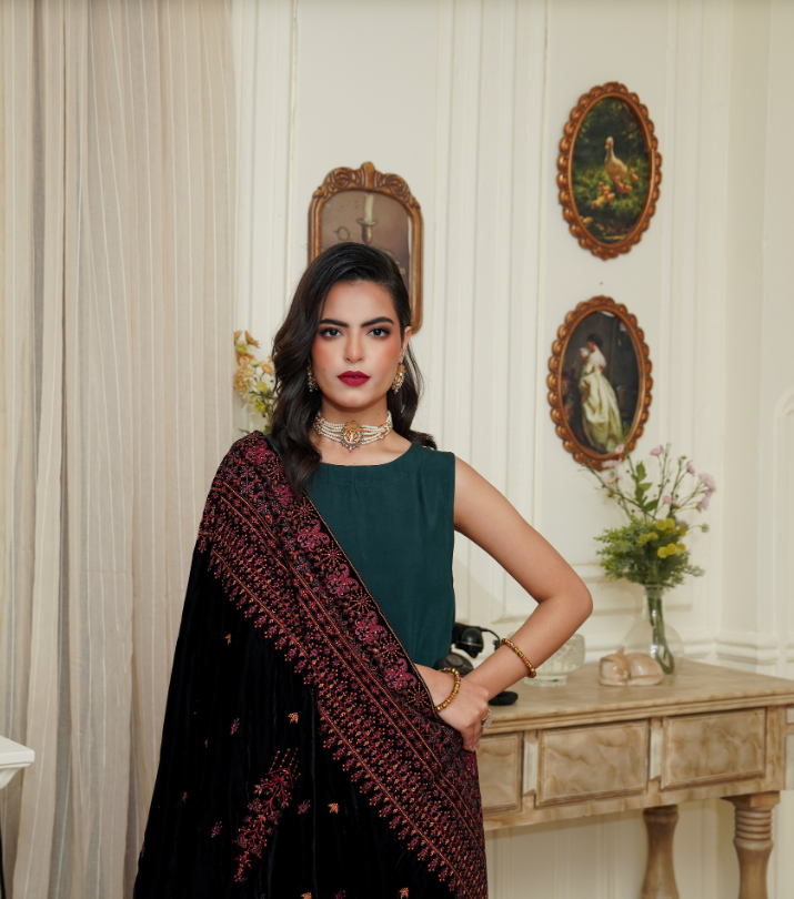 Velvet Embroidered Shawls