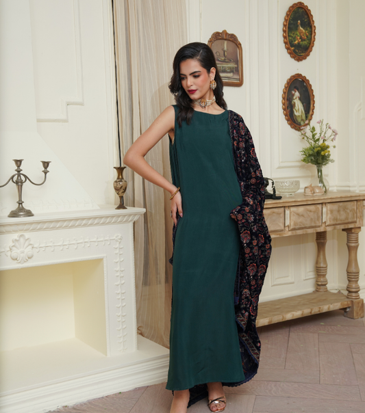 Velvet Jall Embroidered Shawls