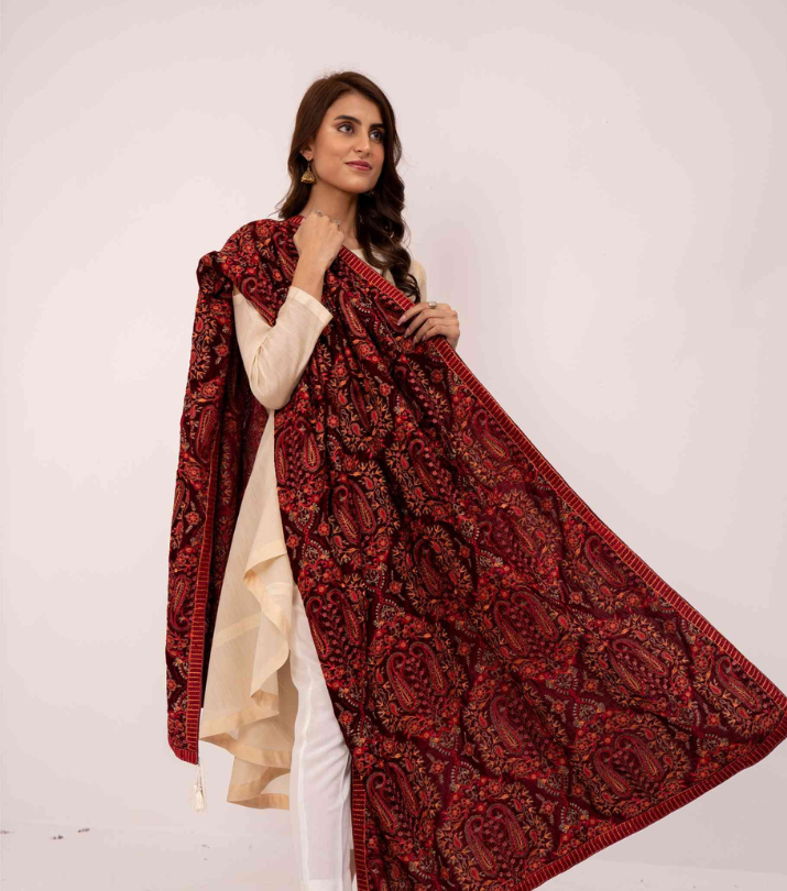 Karandi Embroidered Shawls