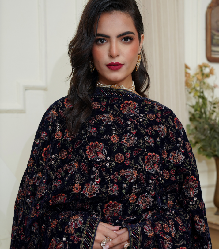 Velvet Jall Embroidered Shawls