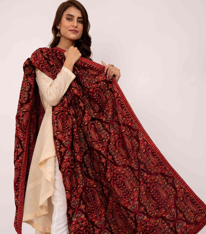 Karandi Embroidered Shawls