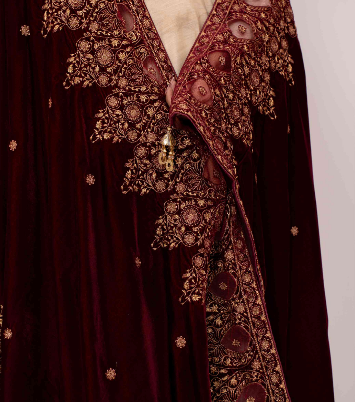 Micro 9000 Velvet Embroidered Shawl