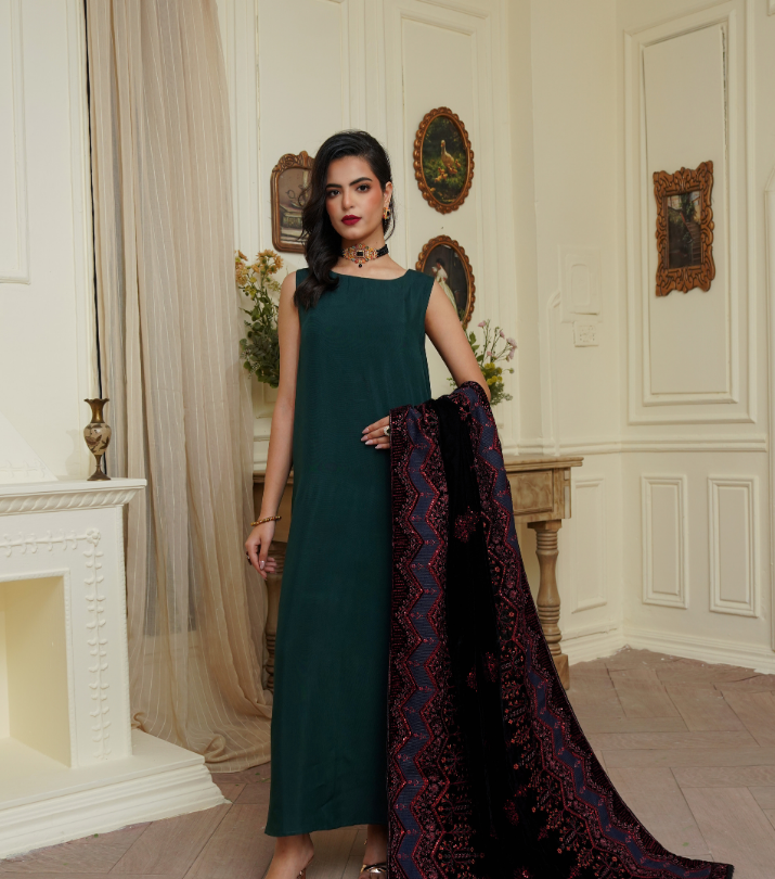 Velvet  Embroidered Shawls