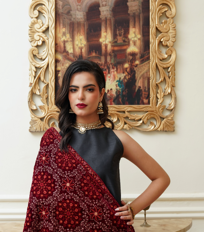 Velvet  Embroidered Shawls