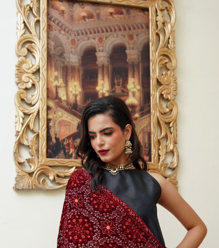 Velvet  Embroidered Shawls