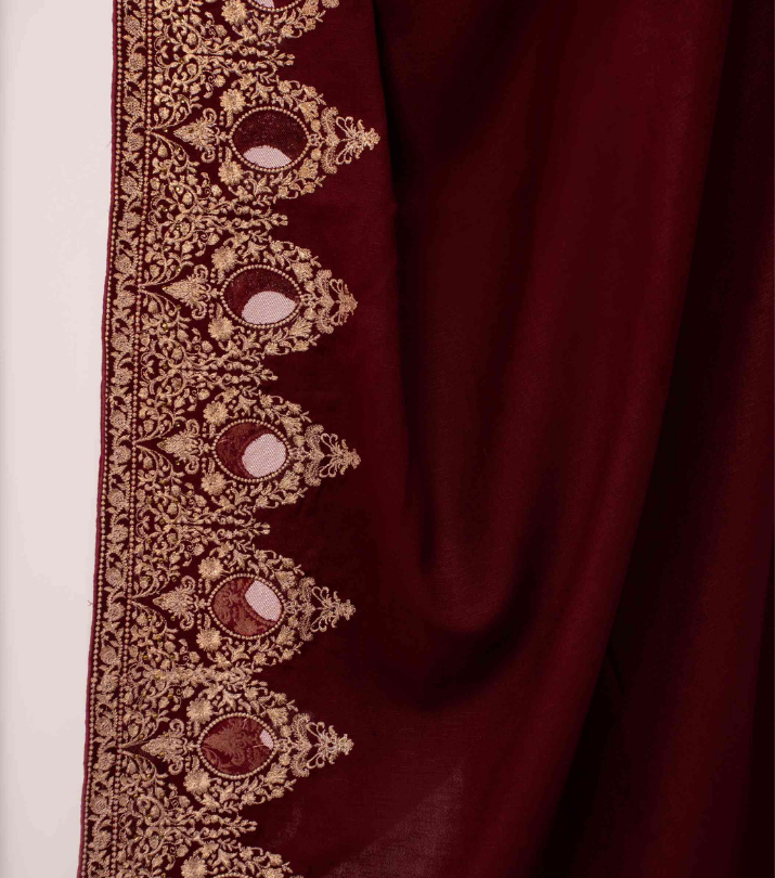 Micro 9000 Velvet Embroidered Shawl