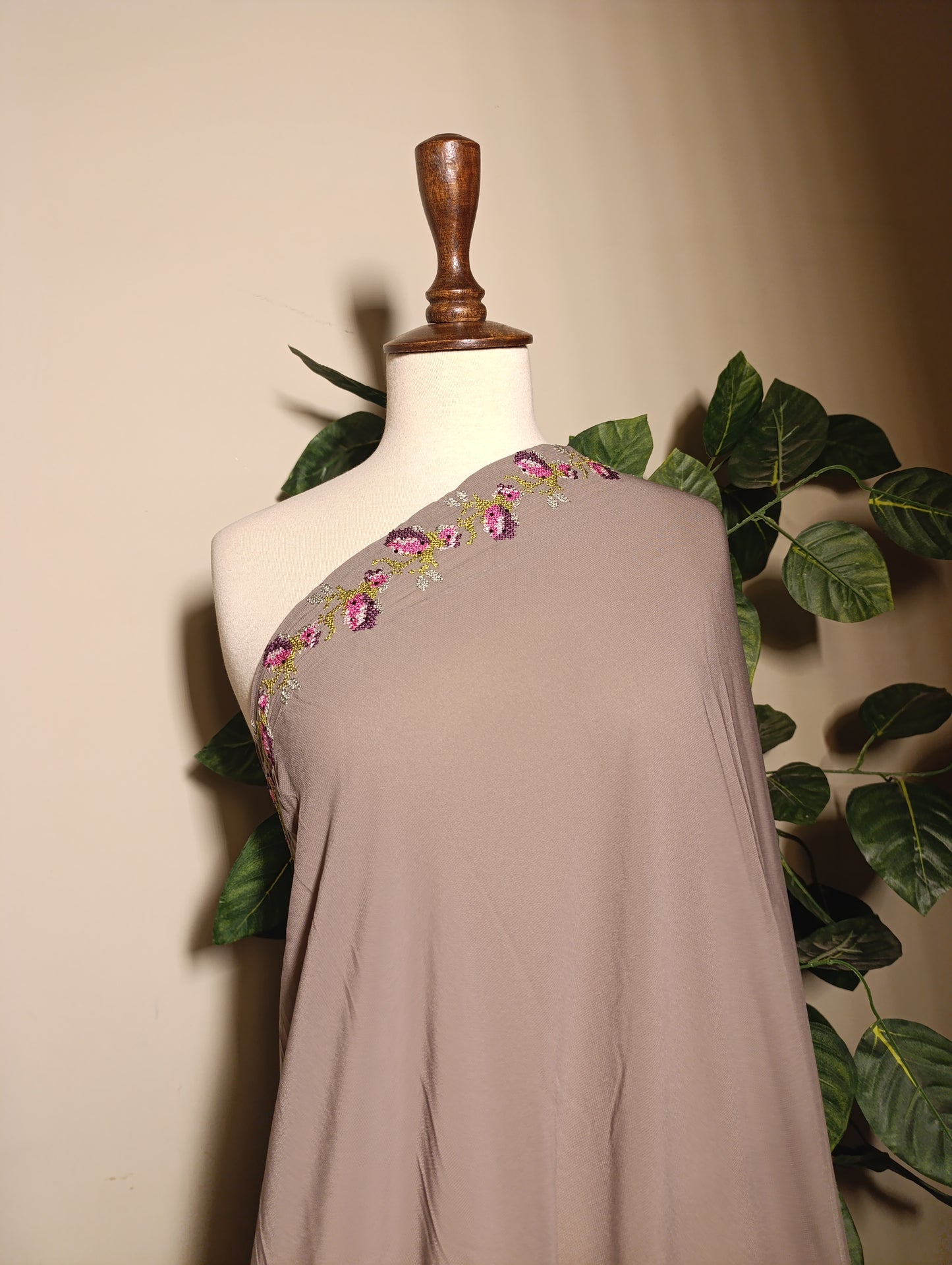 Pure Korean  Chiffon  Embroidery Elegance
