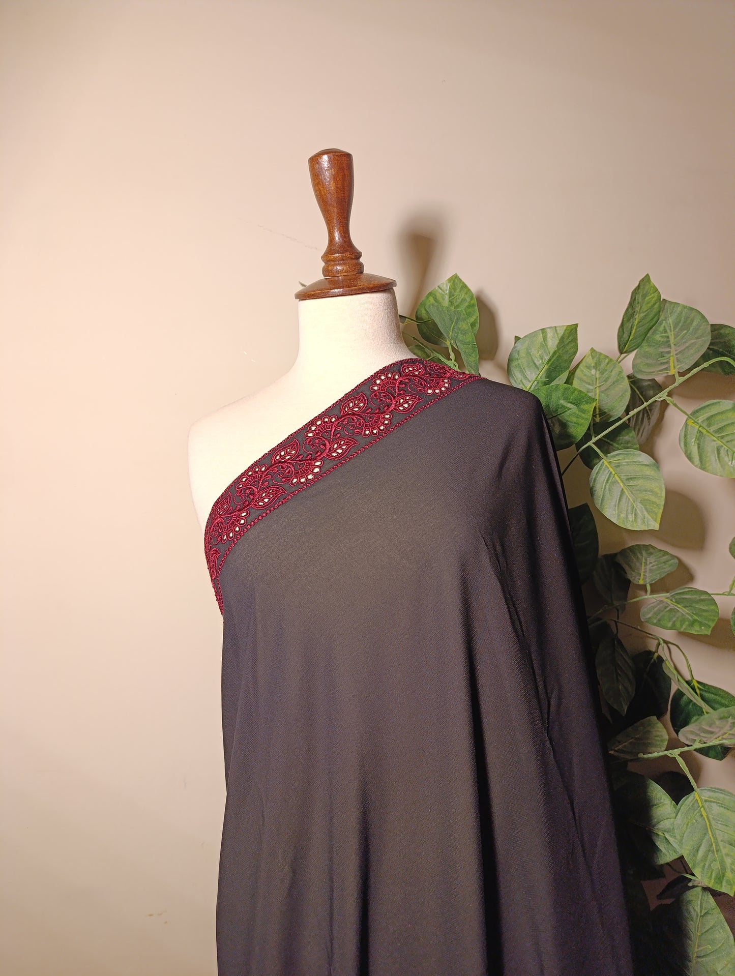 Korean Shafoon Stone & Embroidery Elegance