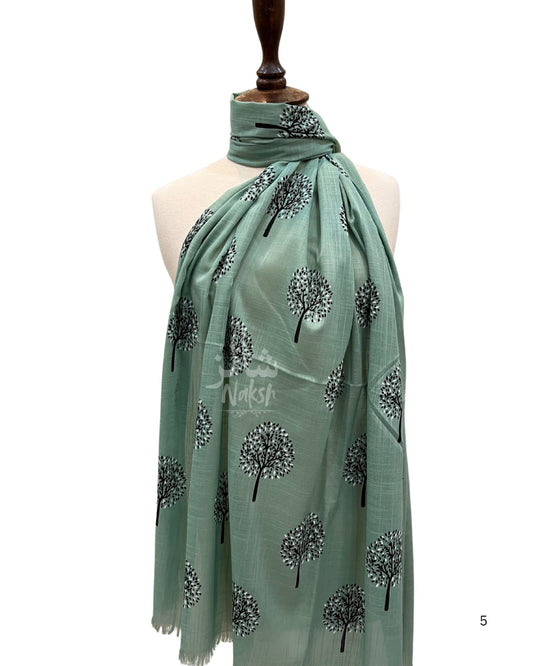 Turkish Printed Stoler Green