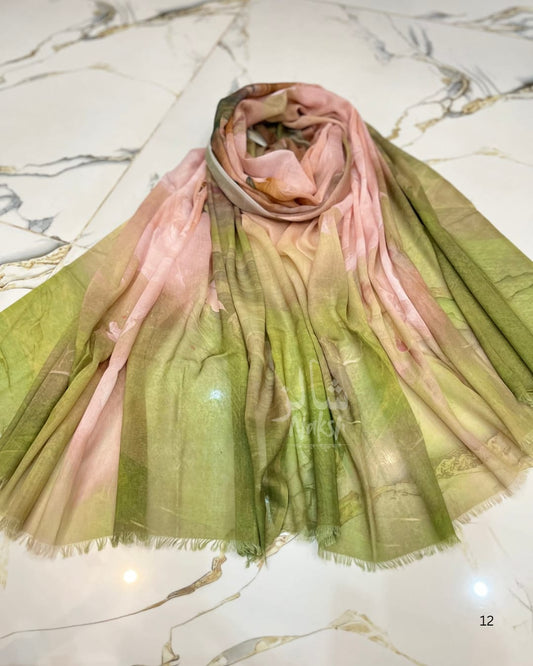 Turkish Digital Printed  lime light