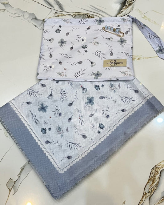 MalaysianStoler with same print pouch Sky