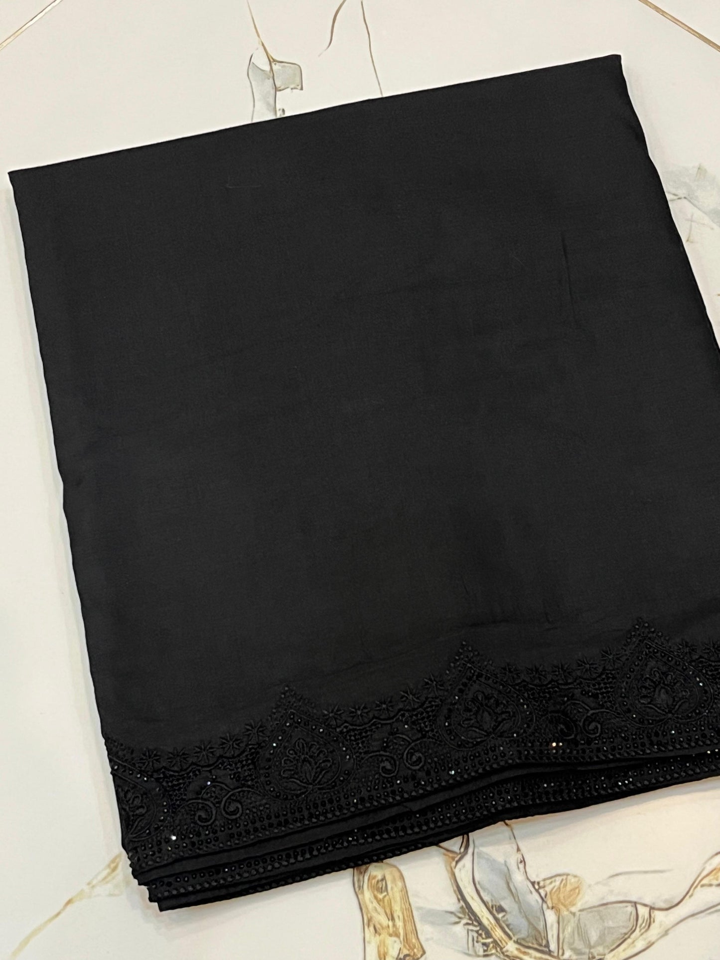 Lawn  Embroidery Shawl