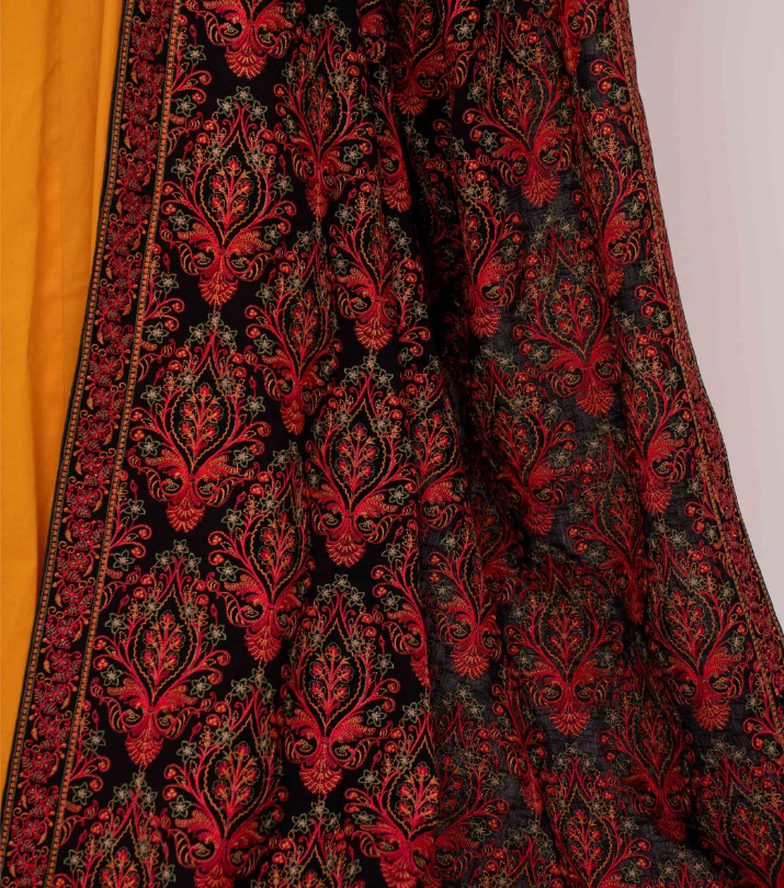 Micro 9000 Velvet Embroidered Shawl