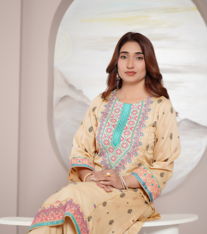 Naksh Stitched Embroidered Suit