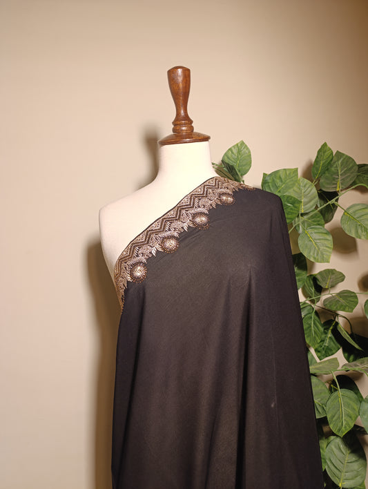 Korean Shafoon  Stone & Embroidery Elegance