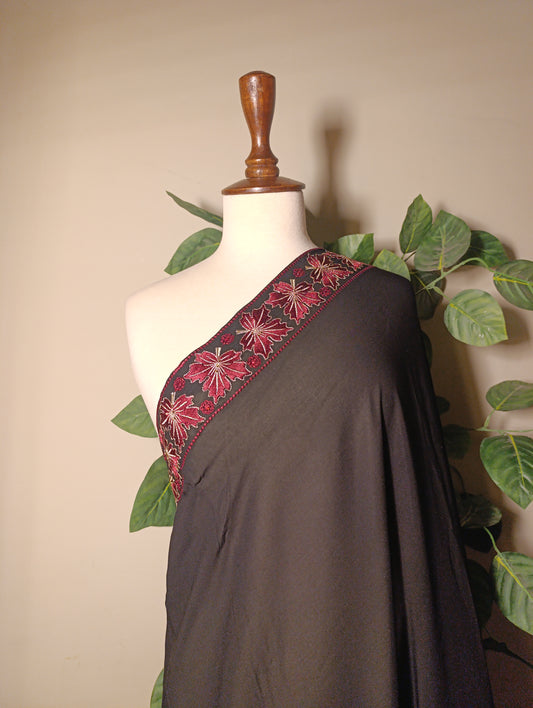 Korean Shafoon  Stone & Embroidery Elegance