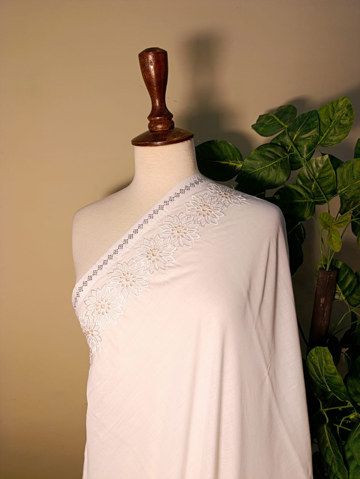 Lawn  Embroidery Shawl