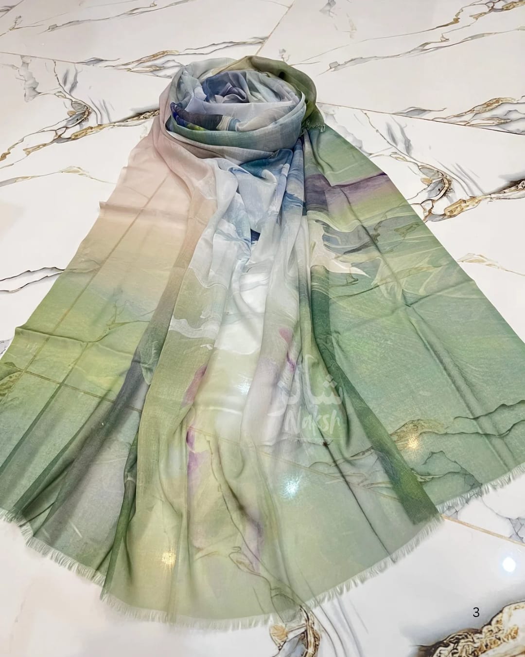 Turkish Digital Printed  lime light