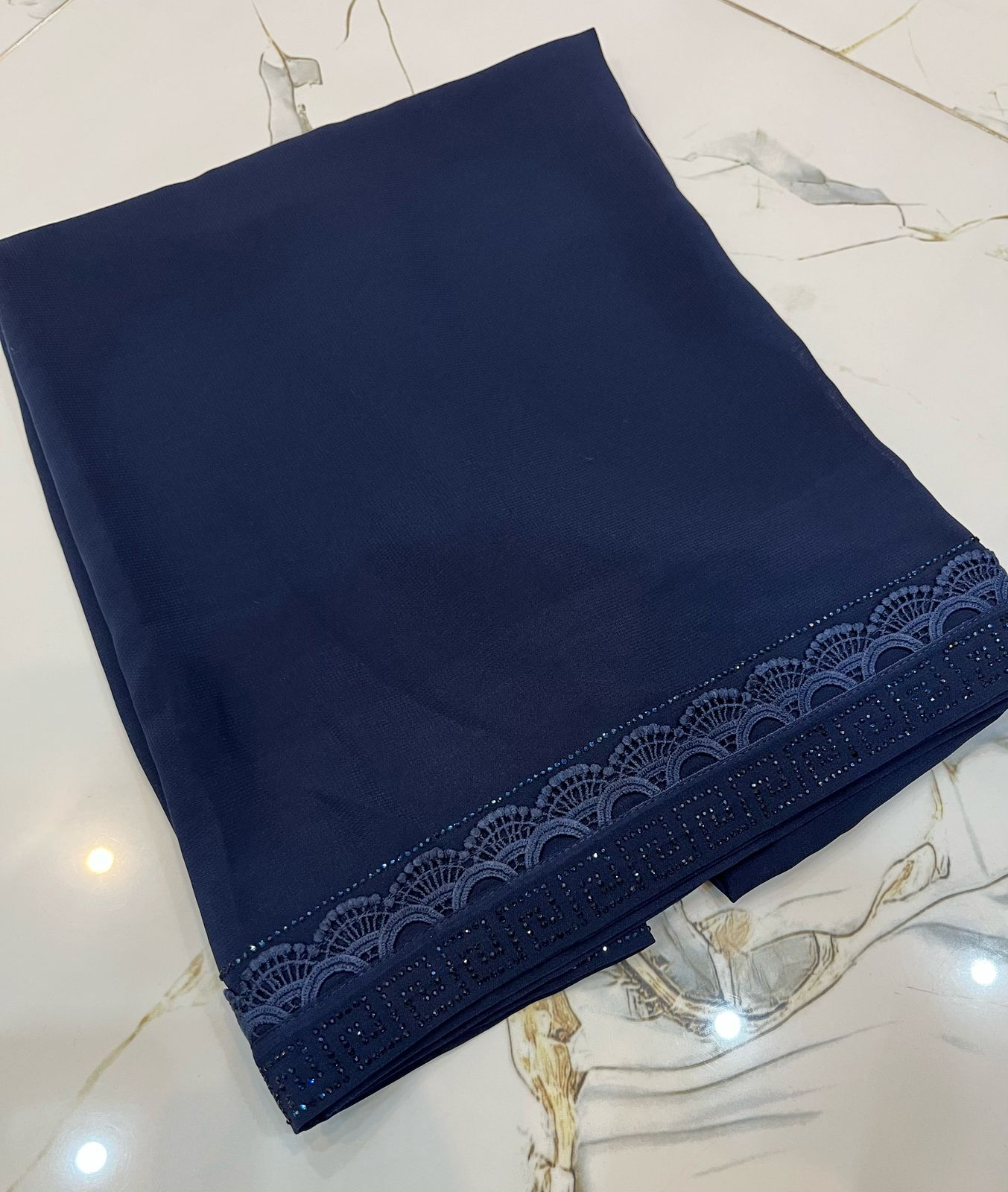 Korean Shafoon  Stone & Lace
