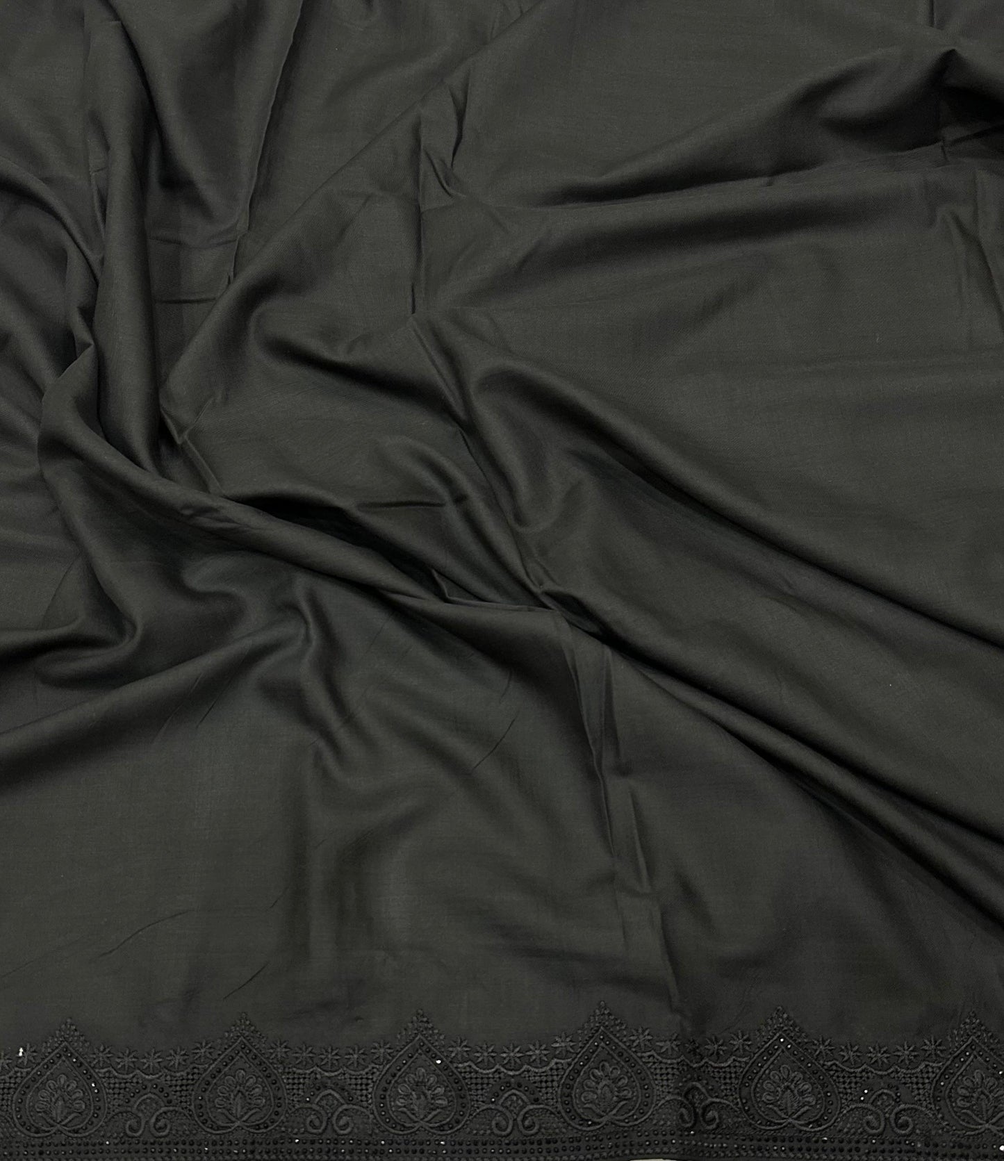 Black embroidered stone Shawl
